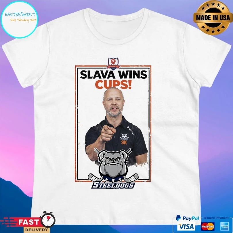 Slava Wins Cup Steel Dogs T-shirts