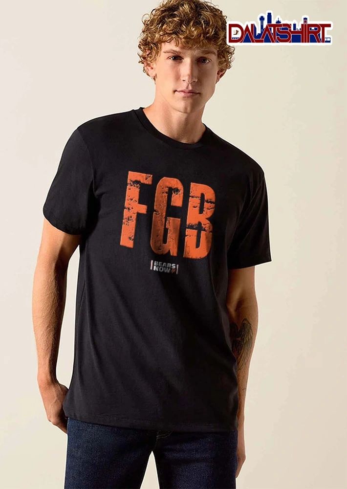Bears Now Fgb Orange Distressed Monogram Block Typography shirt