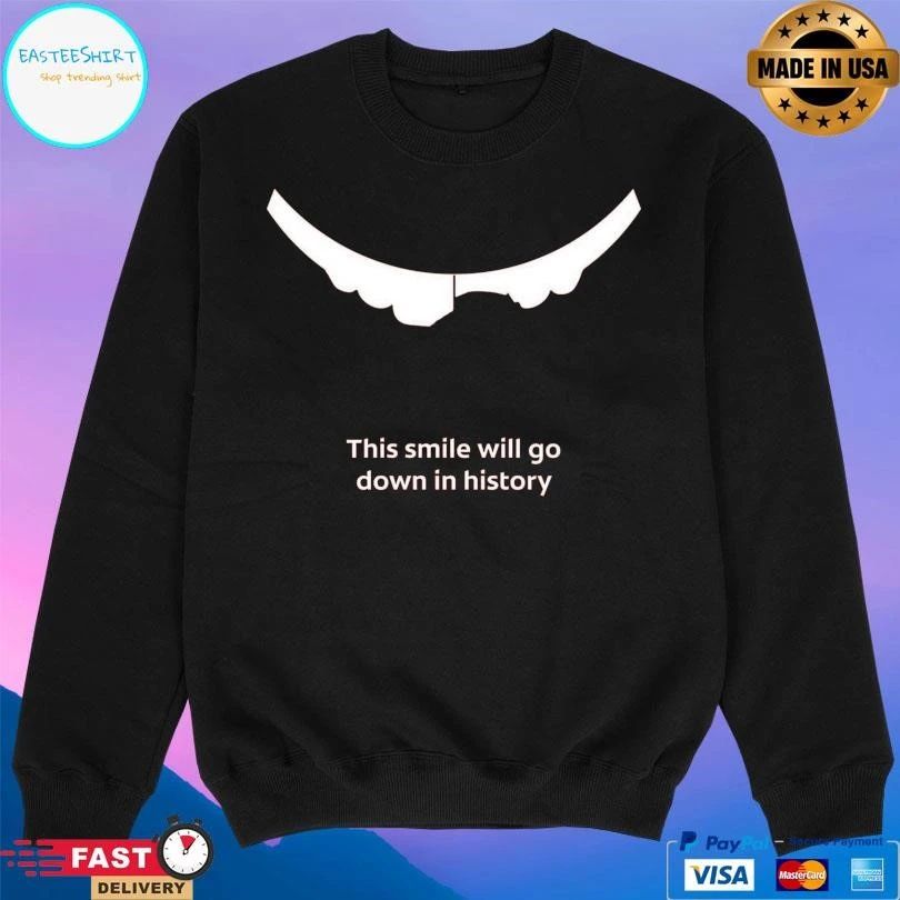 Jack Hughes This Smile Will Go Down In History T-shirts