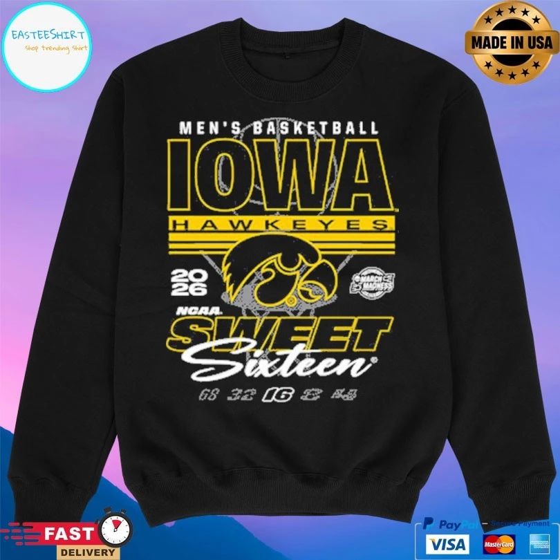 Iowa Hawkeyes Men’s Basketball 2026 March Madness Ncaa Sweet Sixteen T-shirt