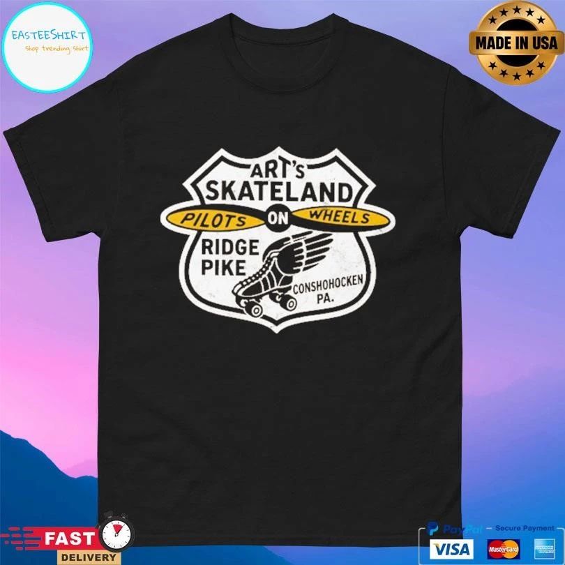 Art’s Skateland Pilots On Wheels Ridge Pike Conshohocken Pa T-shirts
