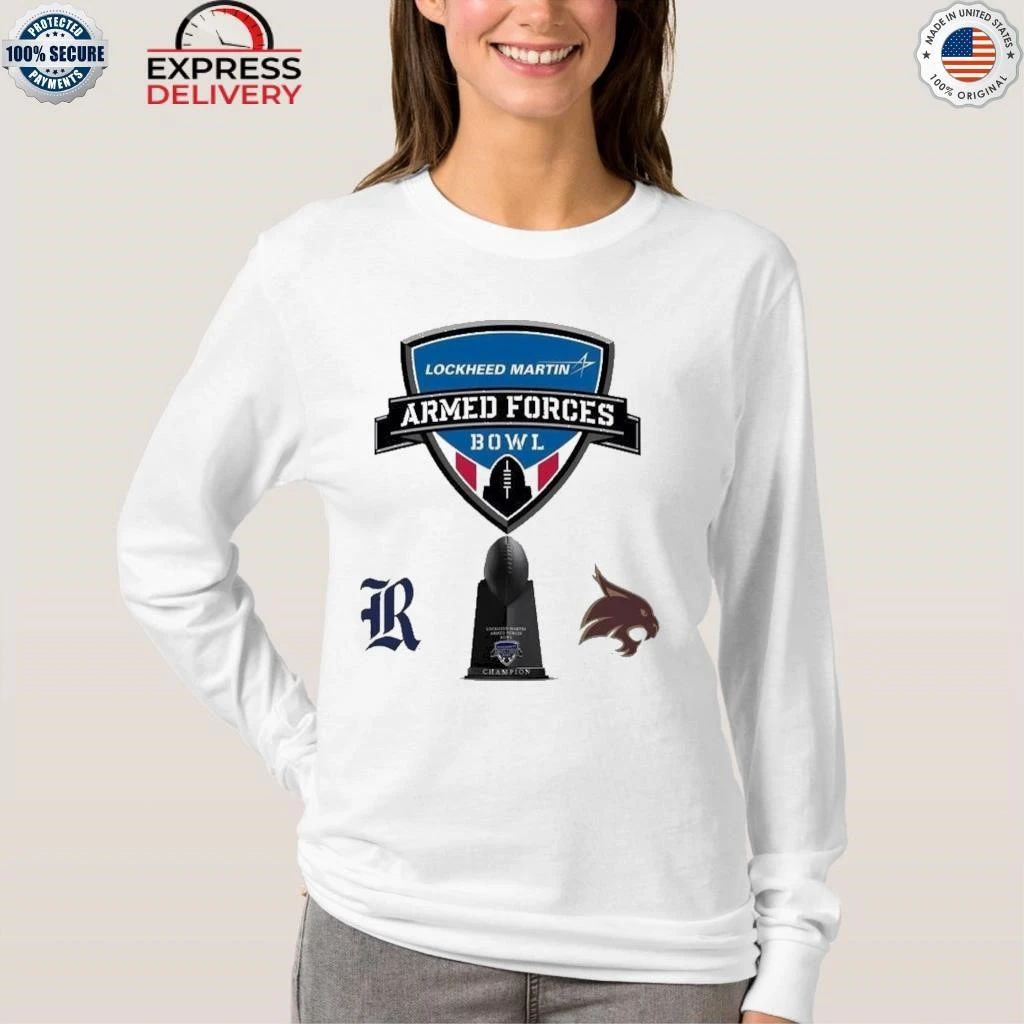 Lockheed Martin Armed Forces Bowl Matchup Rice Owls Vs Texas State Bobcats On January 2 2026 Shirt