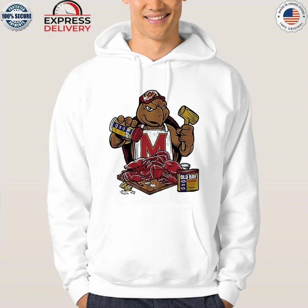 Maryland Terrapins Old Bay Crab Picking Testudo Shirt