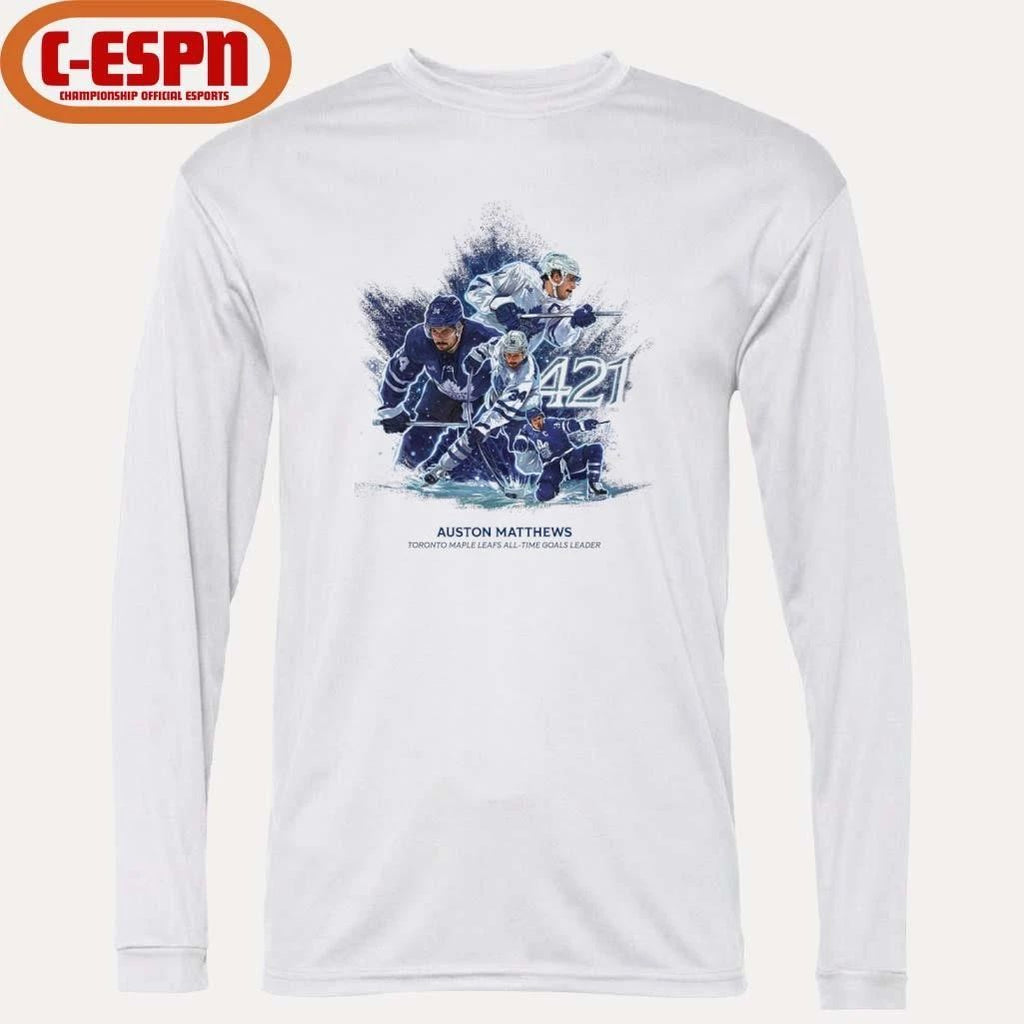 Auston Matthews 421 Career Goal All-Time Goals Leader T-Shirt