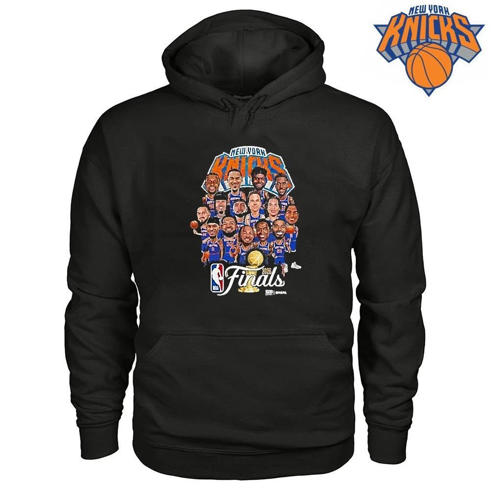 New York Knicks 2026 Nba Finals Champions Team Cartoon Shirt