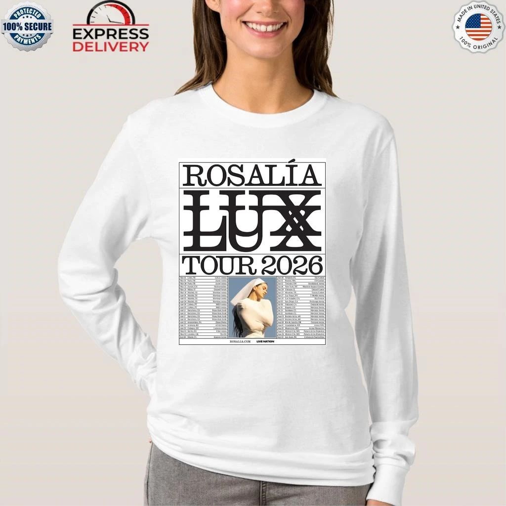 Rosalia LUX Tour 2026 Europe And UK And North American Schedule Shirt