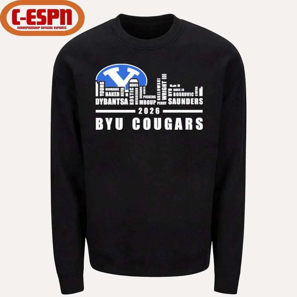BYU Basketball Skyline Player Names 2026 Shirt