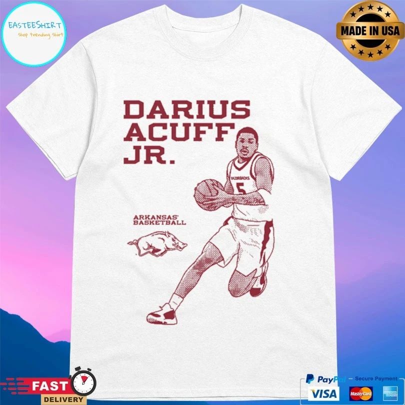 Darius Acuff Jr Monochrome Arkansas Razorbacks Men’s Basketball T-shirt