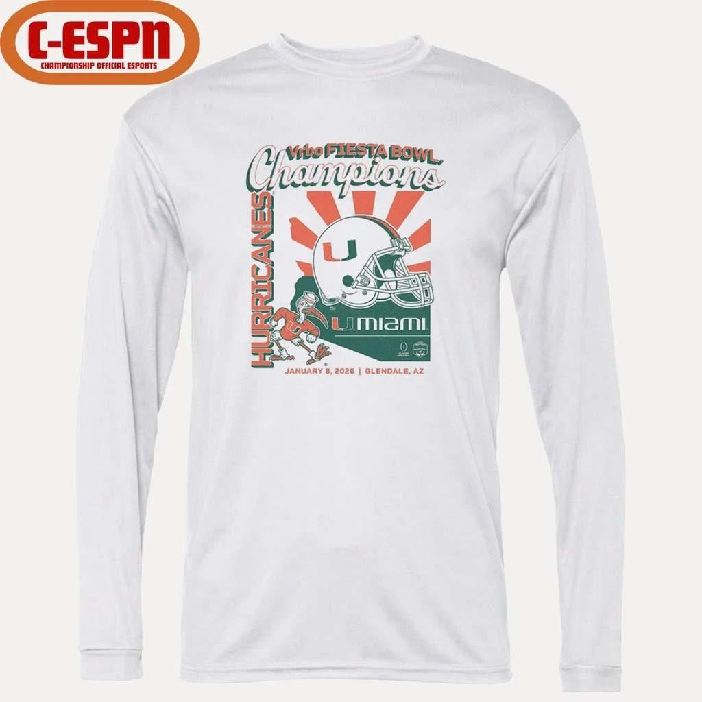 Miami Football CFP Fiesta Bowl Champions T-Shirt