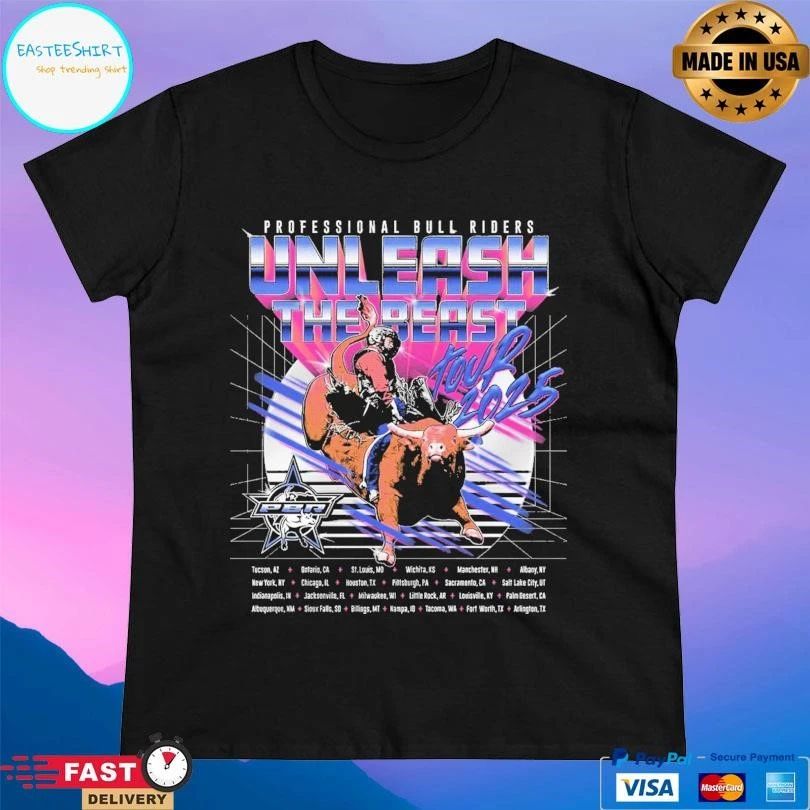 Professional Bull Riders Unleash The Beast 2025 Routing T-shirts