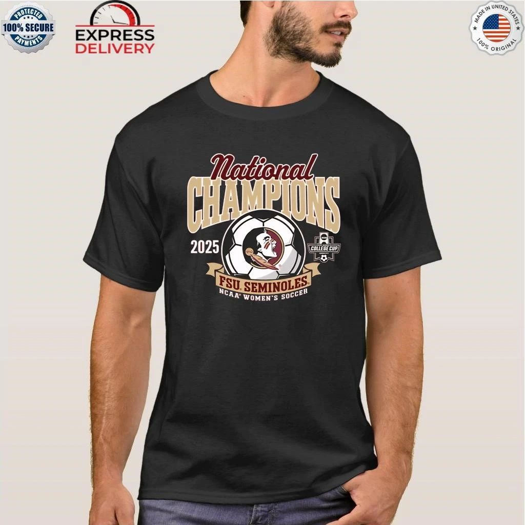 National Champions 2025 College Cup Fsu Seminoles Ncaa Womens Soccer Shirt