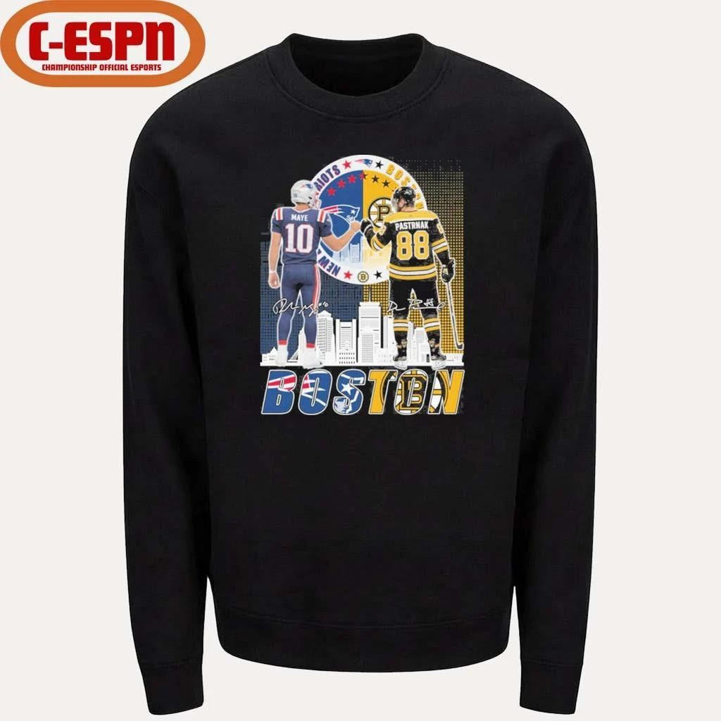 Boston Sports Teams Drake Maye And David Pastrnak Shirt