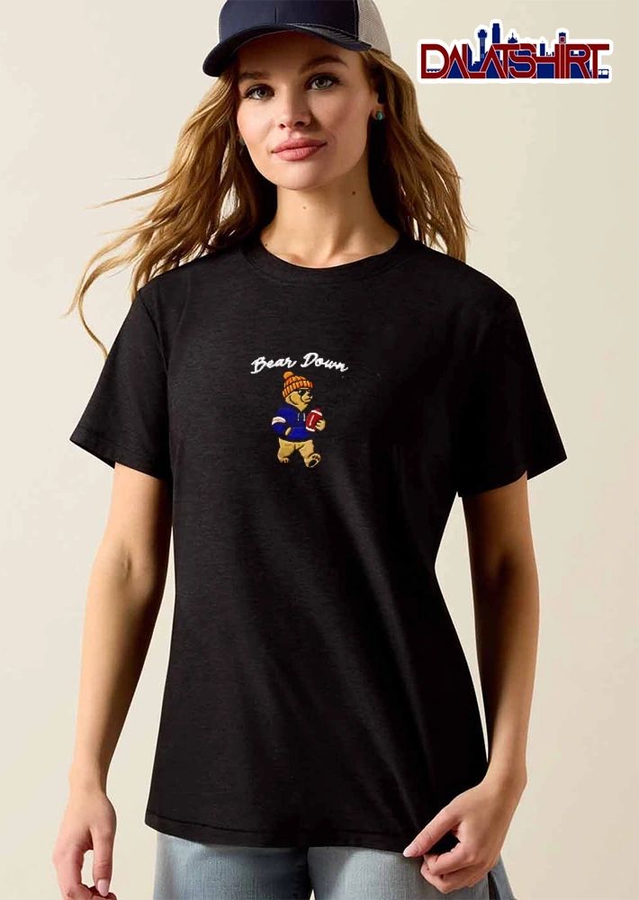 Bear Down Cartoon Mascot Beanie Hoodie Sunglasses Football shirt