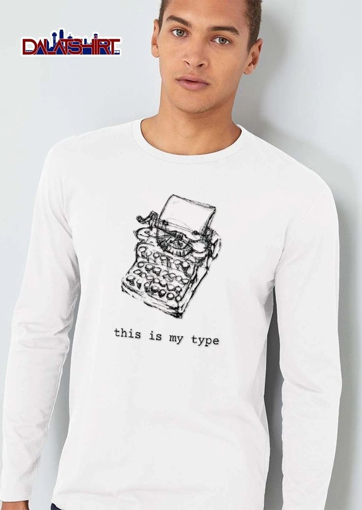 This Is My Type Vintage Mechanical Typewriter Pencil Line Sketch shirt