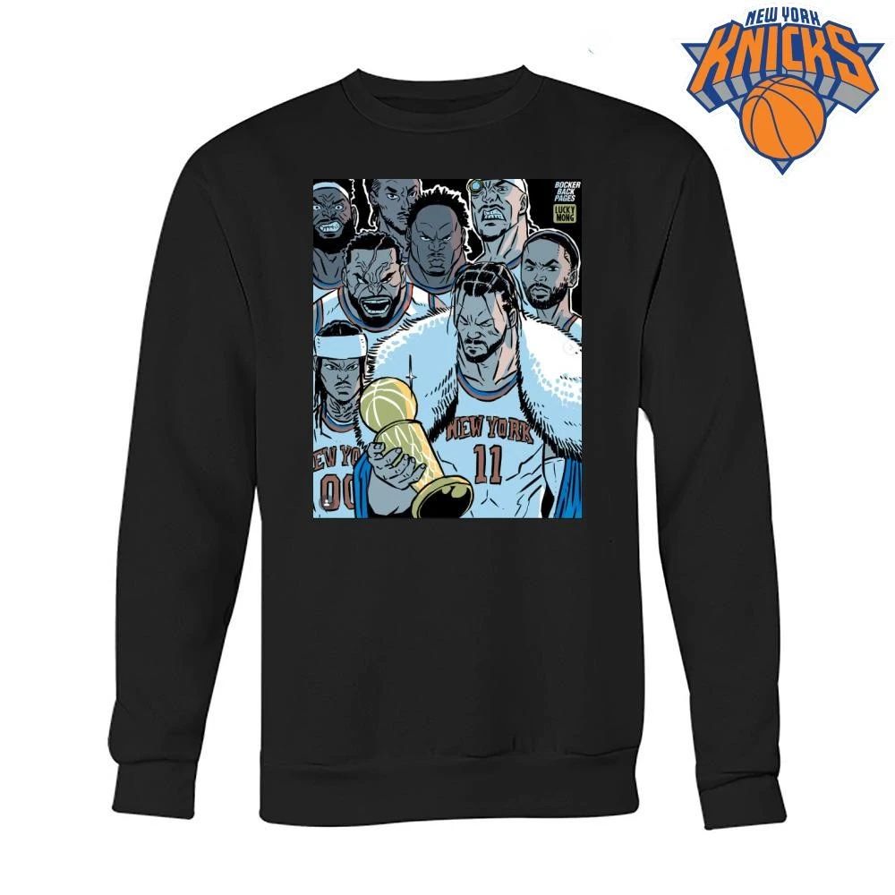 New York Knicks Jalen Brunson Larry O’Brien Trophy Comic Anime Bocker Back Pages Lucky Mong NBA Finals 2026 Shirt