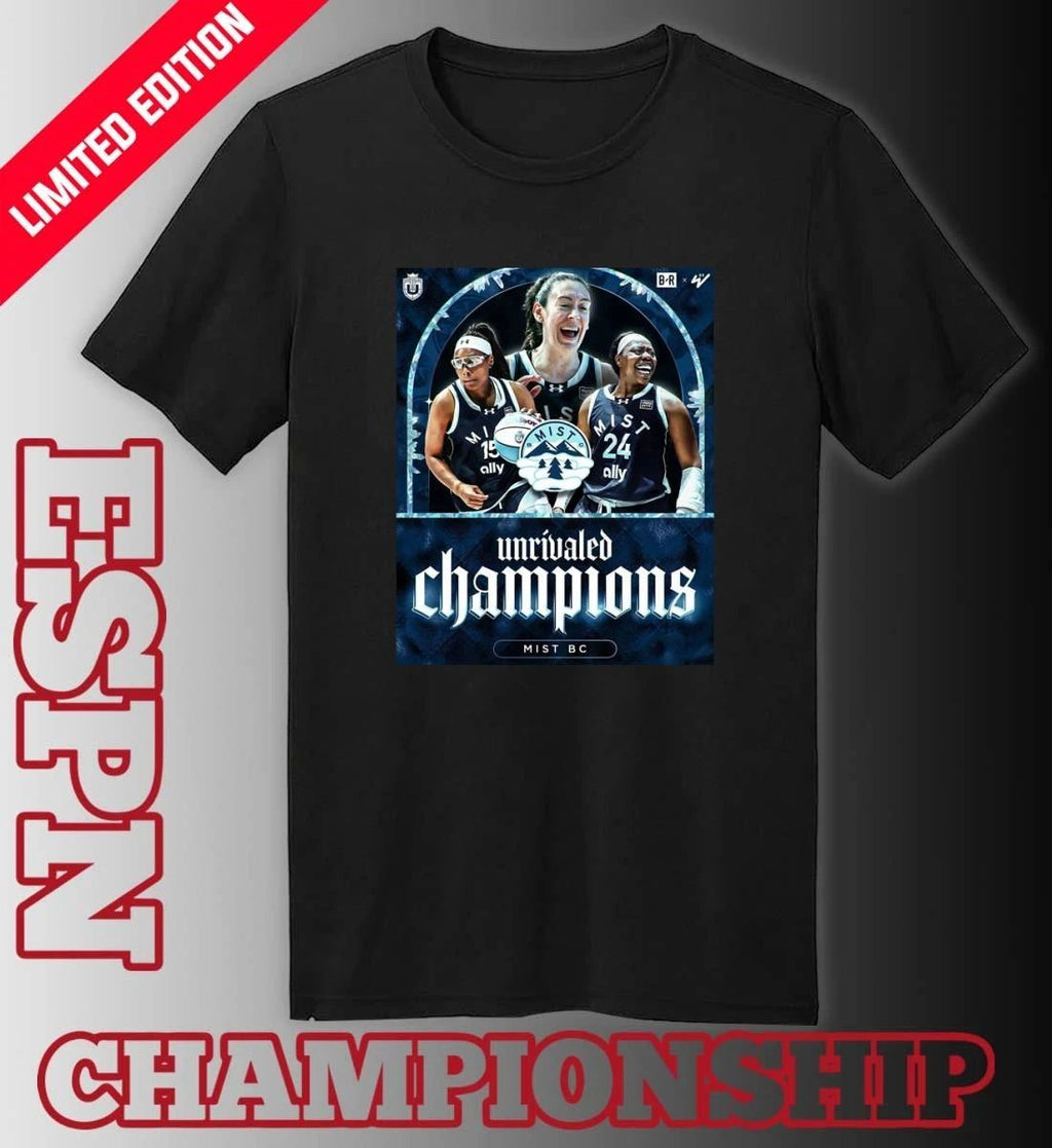 Mist BC Basketball 2026 Unrivaled Champions Poster T-Shirt