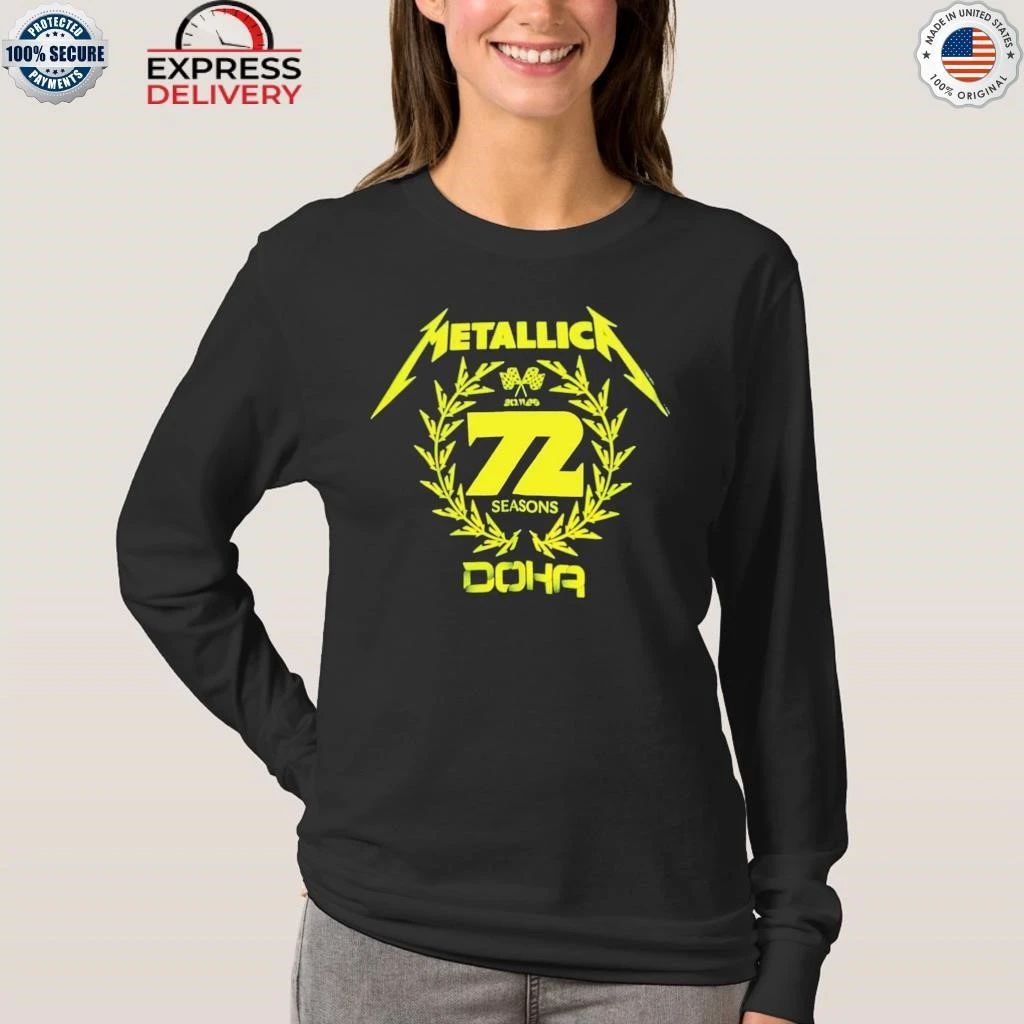 Metallica M72 Doha Qatar 2025 X F1 Qatar Grand Prix On November 30 2025 72 Seasons Logo Shirt