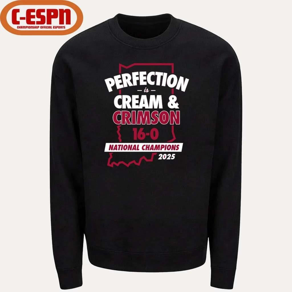 IU Football Perfection is Cream and Crimson National Champions T-Shirt