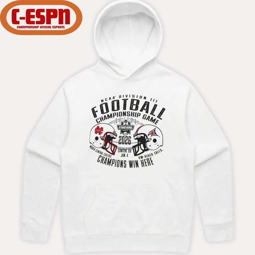 North Central Cardinals Vs UW-River Falls 2025 NCAA DIII Football Championship Game Matchup Shirt