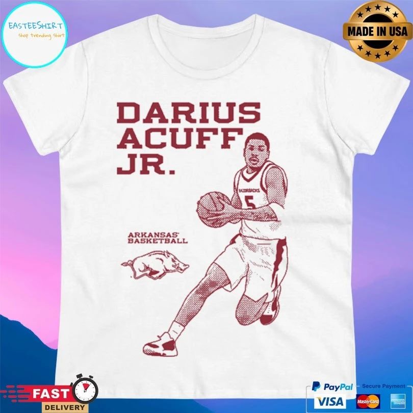Darius Acuff Jr Monochrome Arkansas Razorbacks Men’s Basketball T-shirt