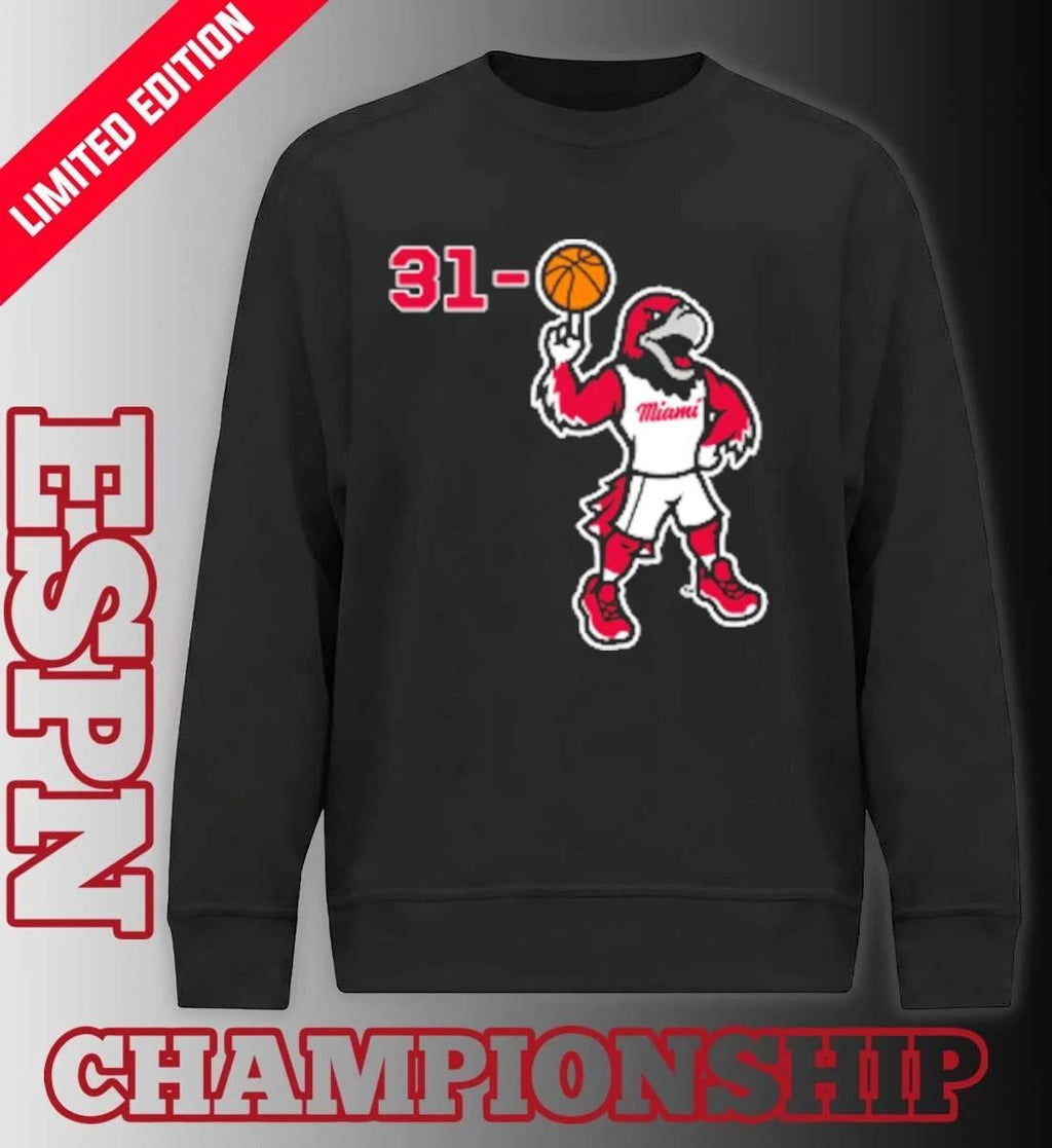 Miami RedHawks Basketball Swoop 31-0 Shirt