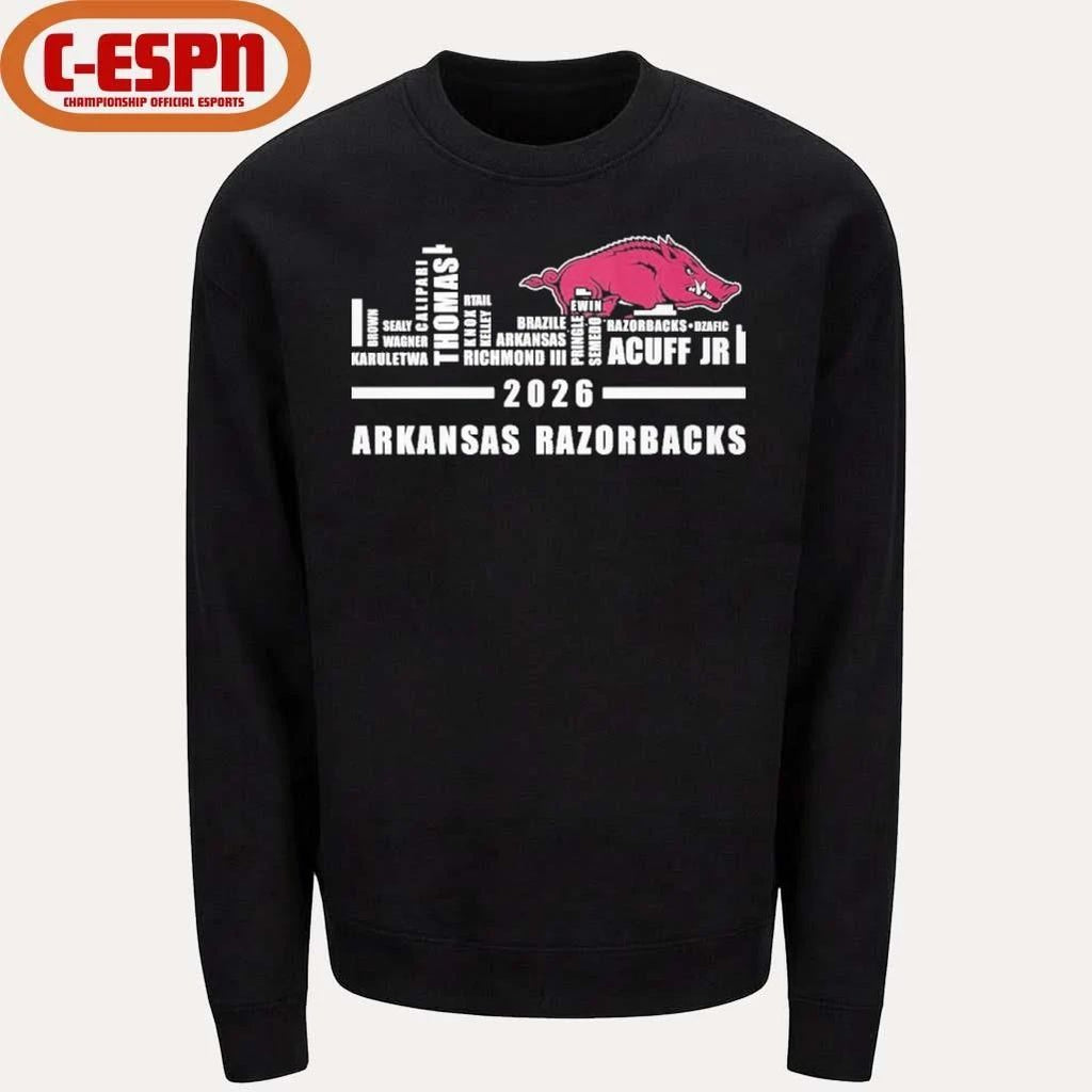 Arkansas Basketball Skyline Player Names 2026 Shirt