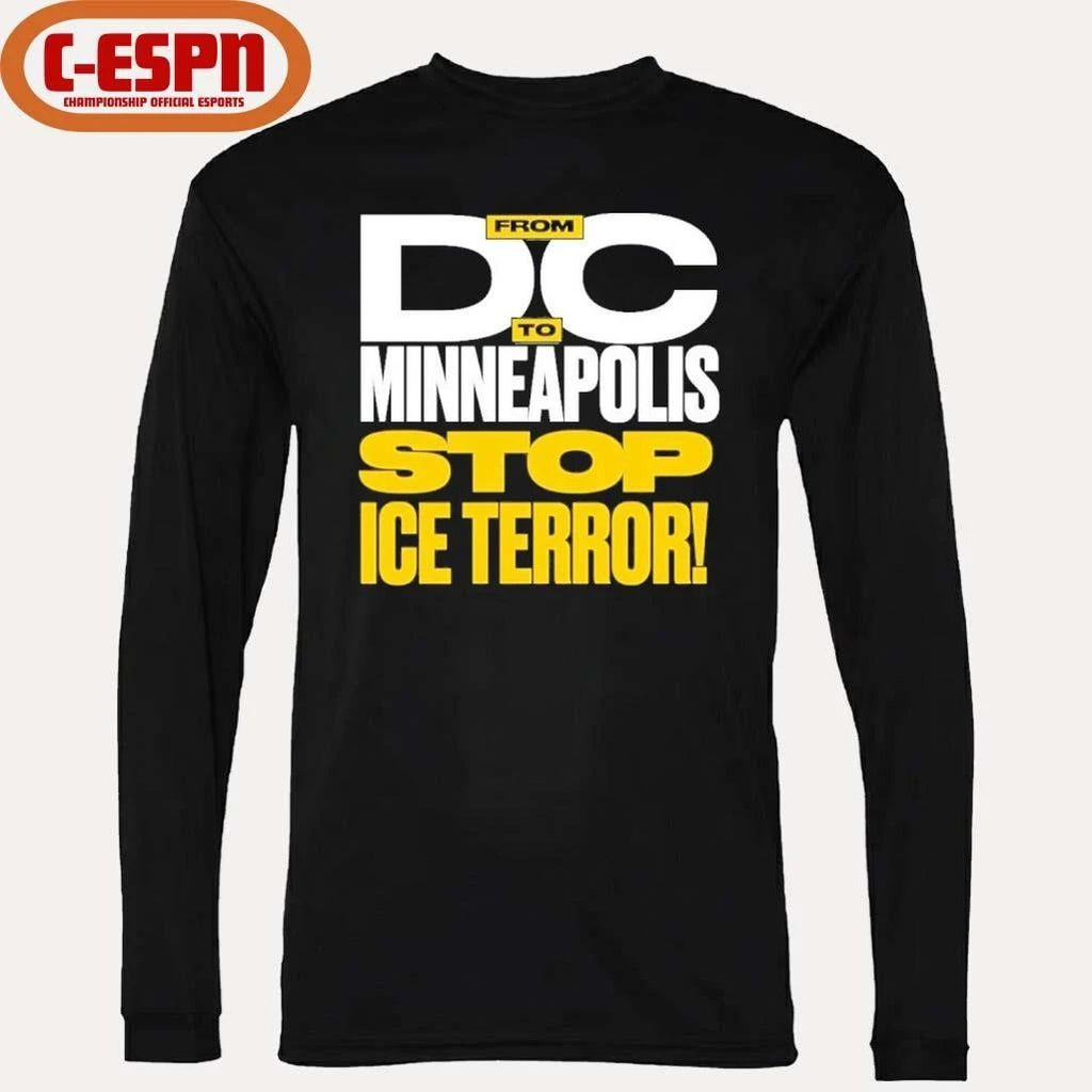 From DC To Minneapolis Stop Ice Terror T-Shirt