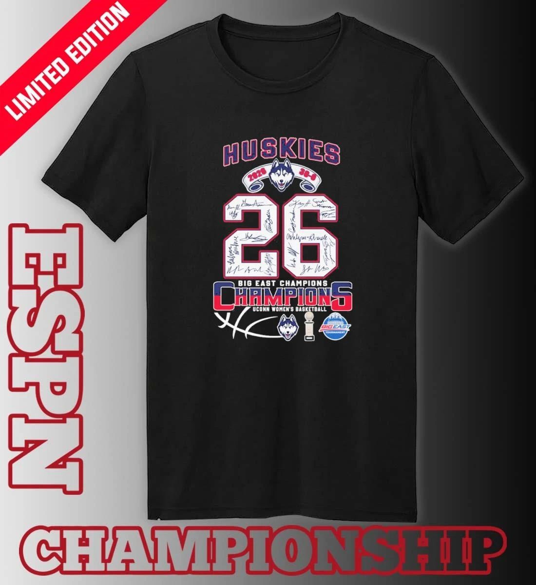 Uconn Huskies 2026 Big East Women’s Basketball Champions 30-0 Signatures Shirt
