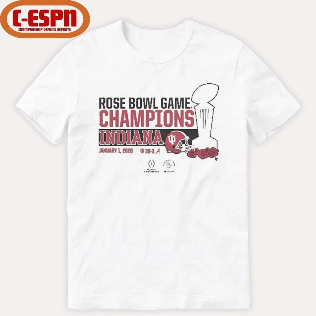 Indiana Football CFP Rose Bowl Champions Trophy Shirt