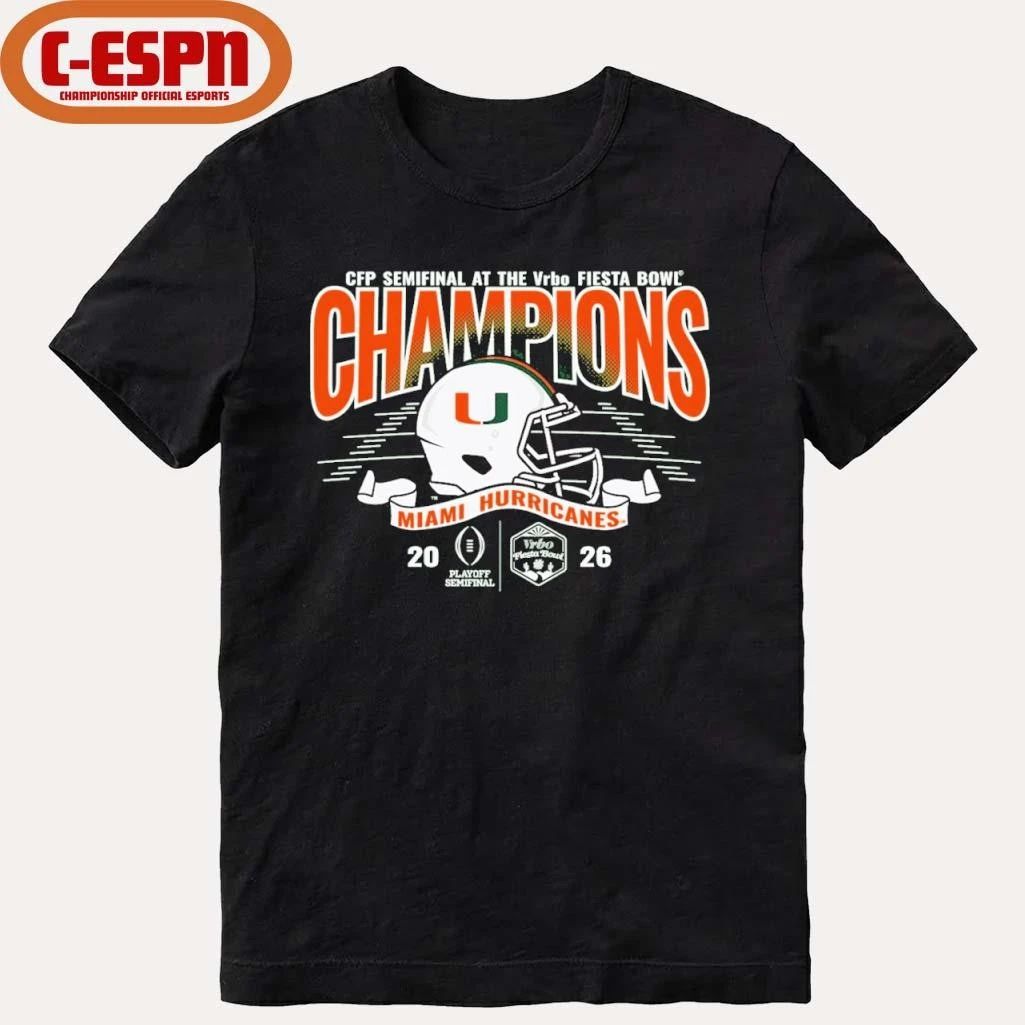 Miami 2026 VRBO Fiesta Bowl Champions T-shirt