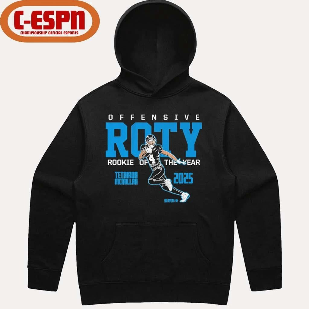 Tetairoa McMillan 2025 Offensive Rookie of the Year shirt
