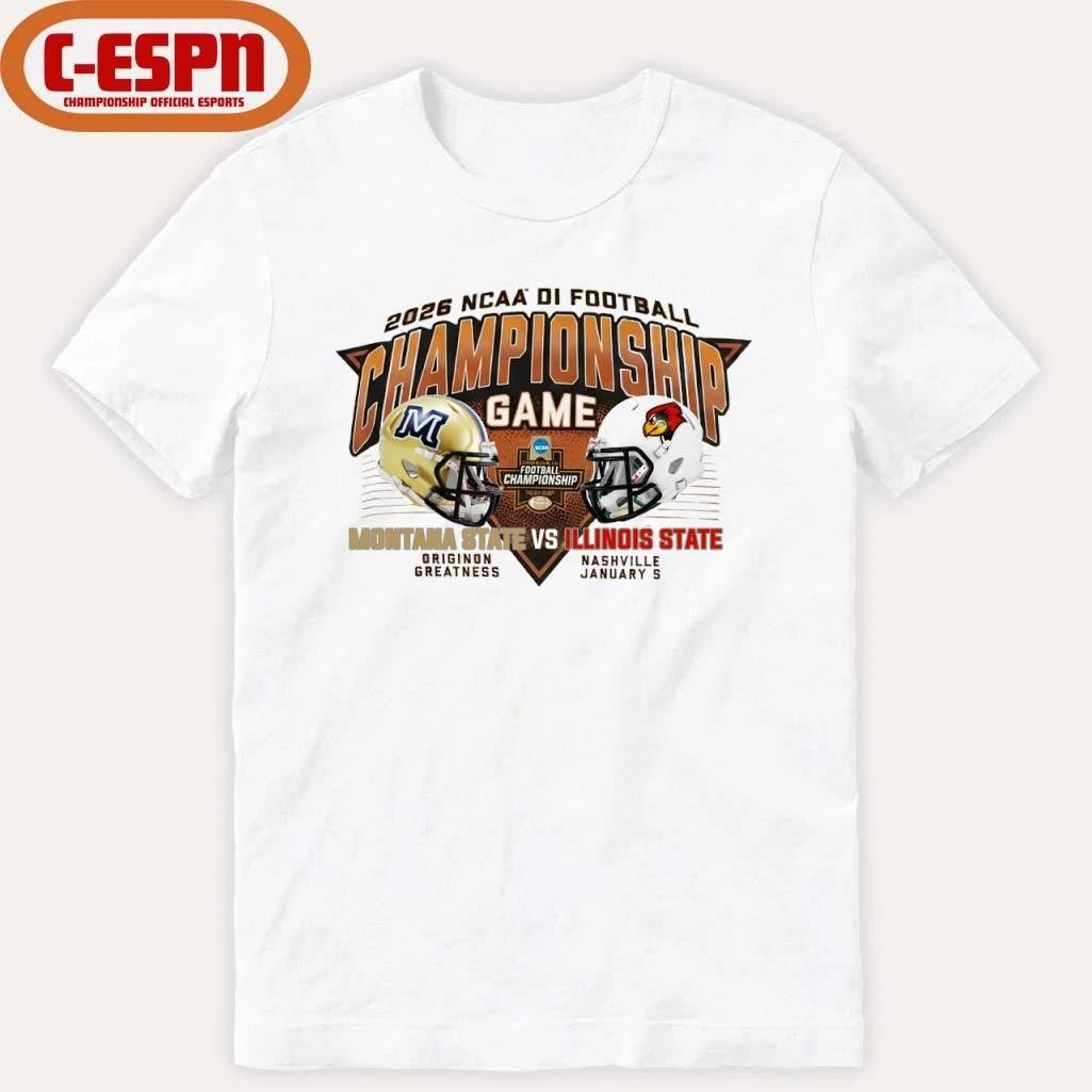 Montana State Vs Illinois State 2025-26 NCAA DI Football Championship Matchup T-Shirt