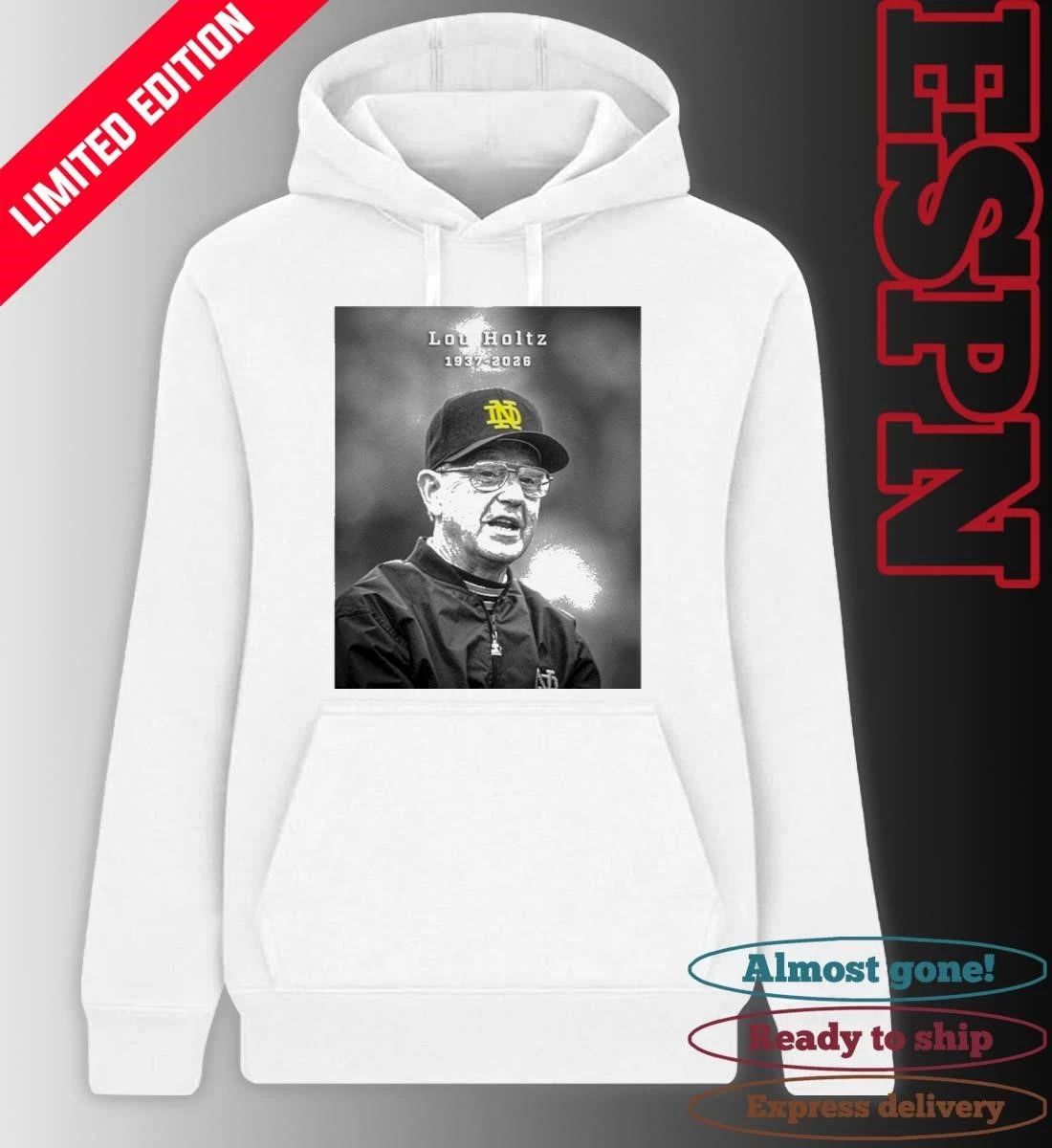 Legendary Notre Dame Coach Lou Holtz 1937-2026 Shirt