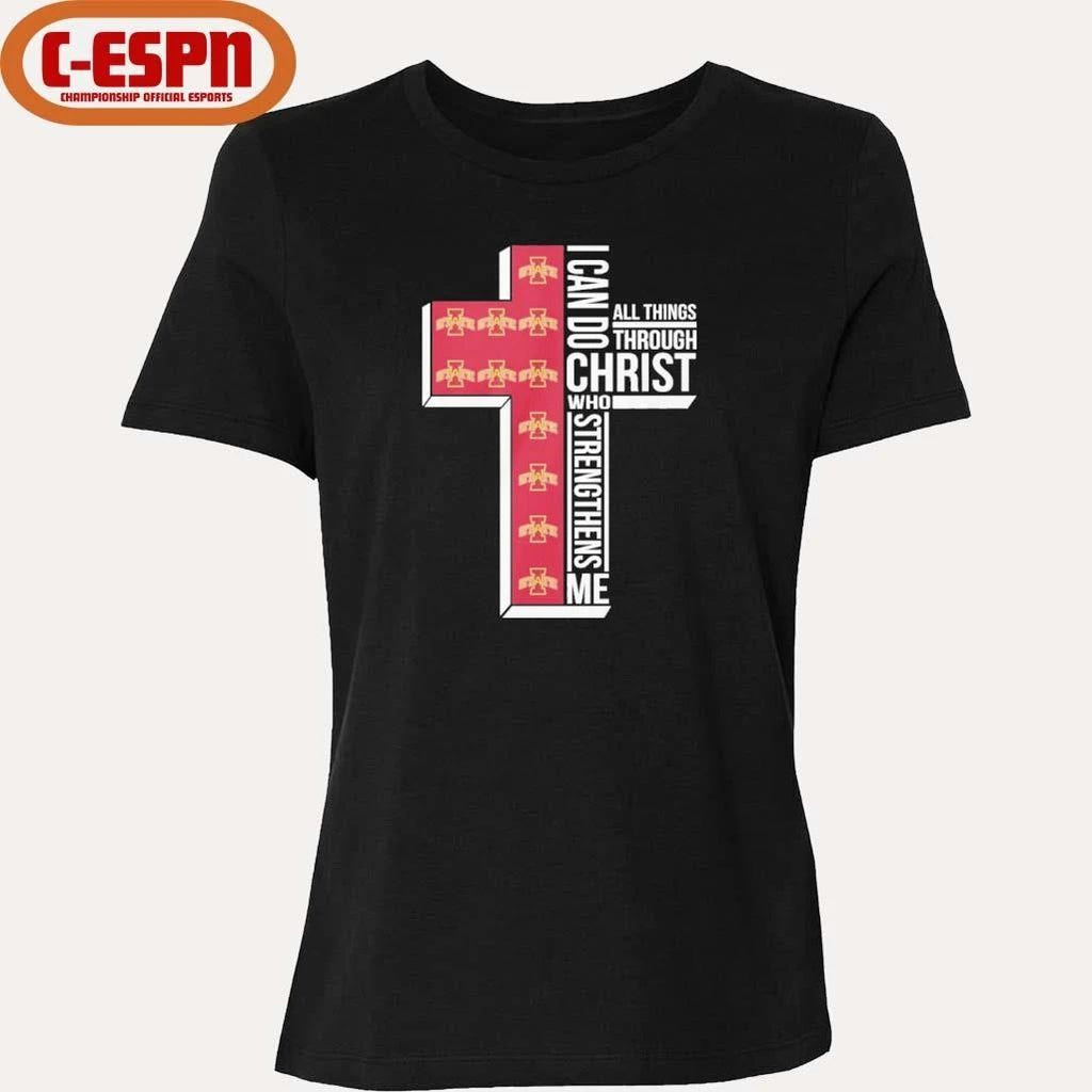 Iowa State Basketball Logo I Can Do All Things Through Christ Who Strengthens Me Shirt