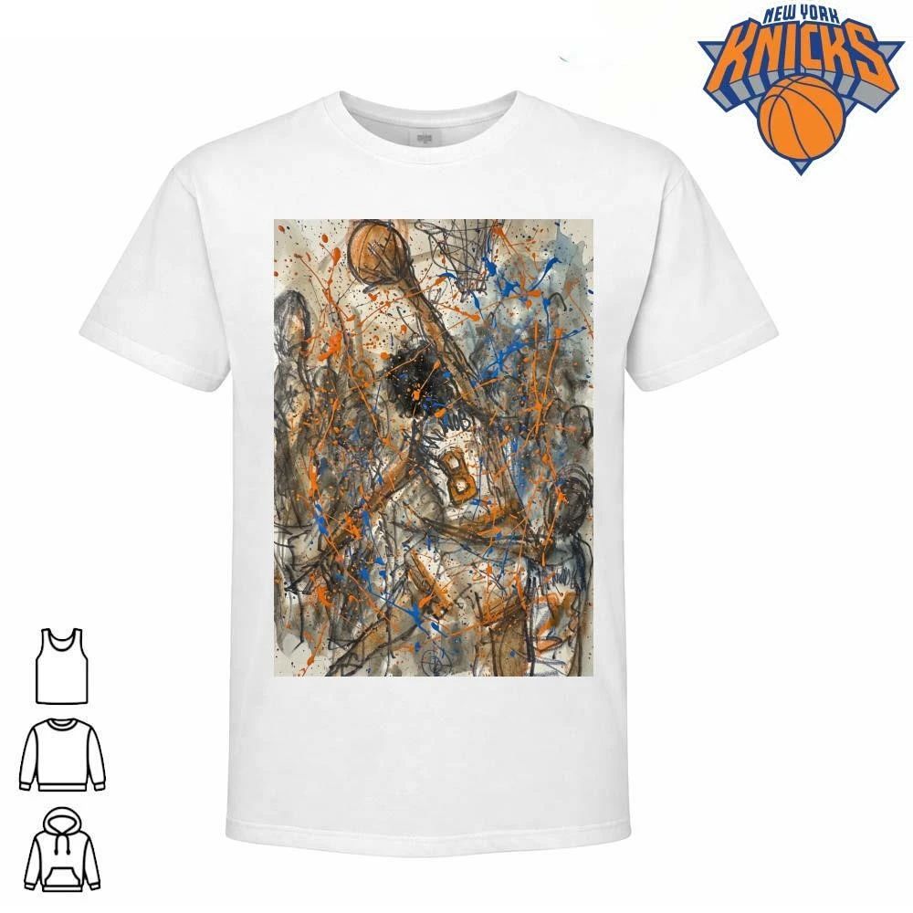 New York Knicks OG Anunoby Abstract Paint Splatter Dunk Graphic NBA Finals 2026 Shirt