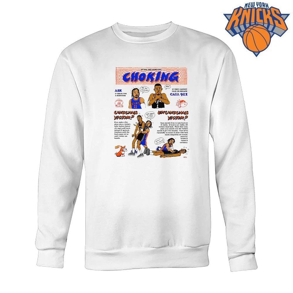 New York Knicks Jalen Brunson Choking Victor Wembanyama Shirt
