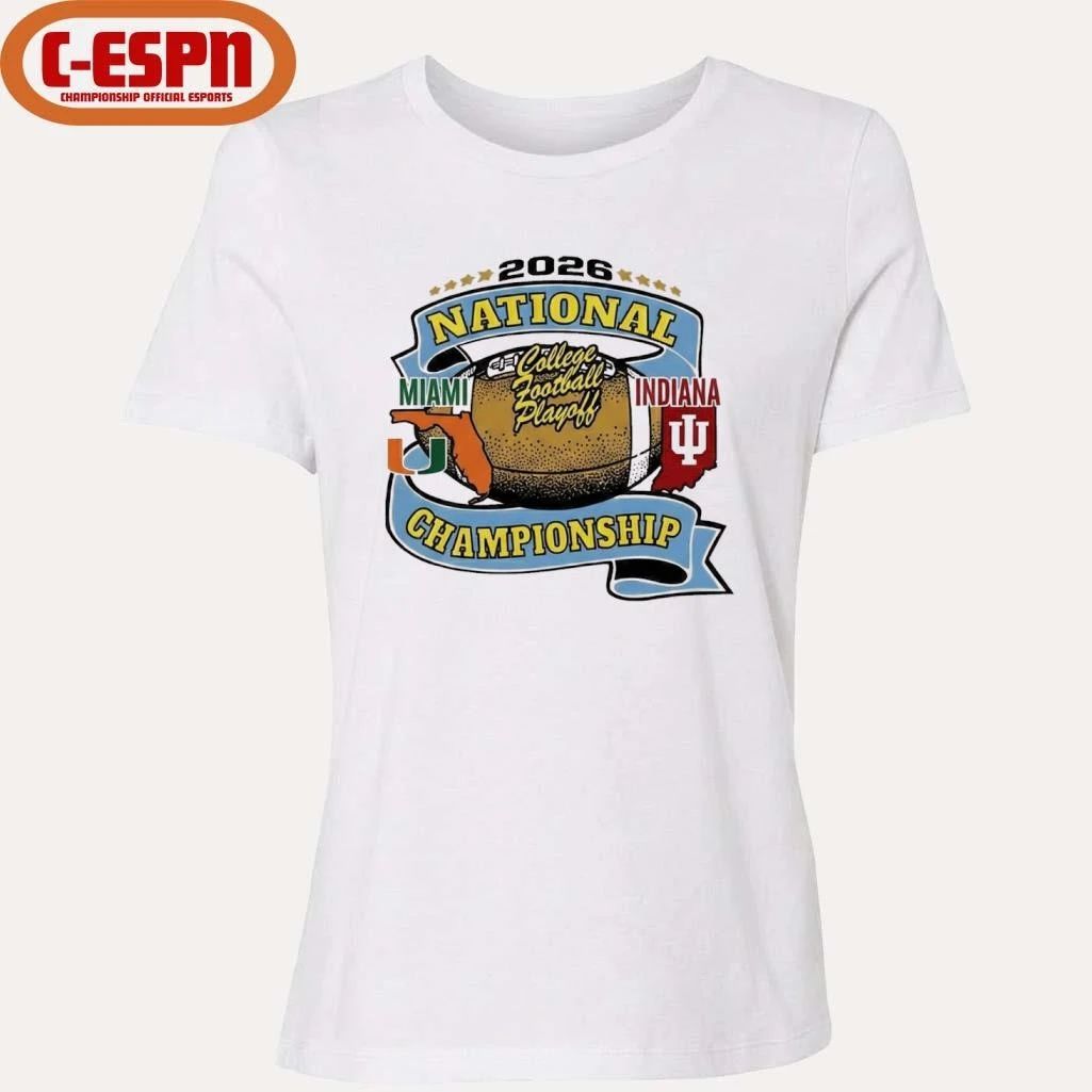 Indiana Vs Miami 2026 CFP National Championship Game January 19th T-Shirt