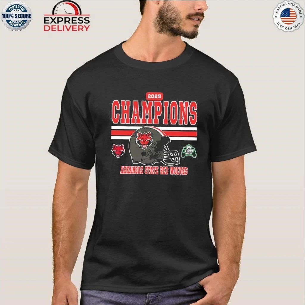 Champions Arkansas State Red Wolves Football 2025 Xbox Bowl Champions Shirt