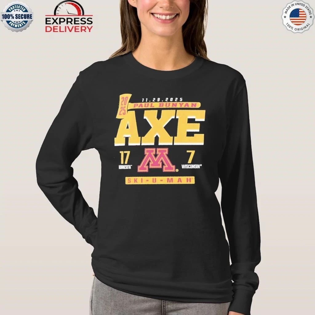 Minnesota Golden Gophers Vs Wisconsin Badgers 2025 Paul Bunyan’s Axe Score Shirt