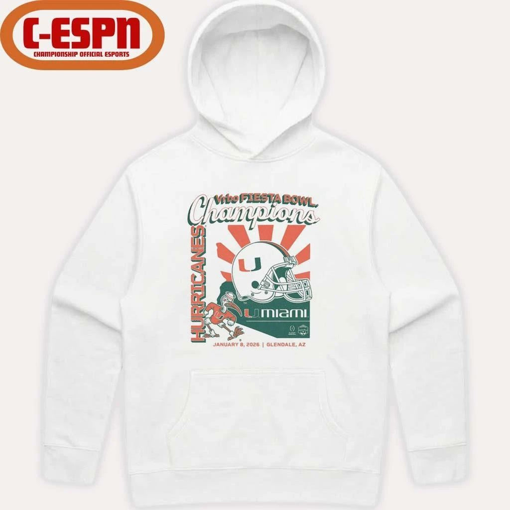 Miami Football CFP Fiesta Bowl Champions T-Shirt