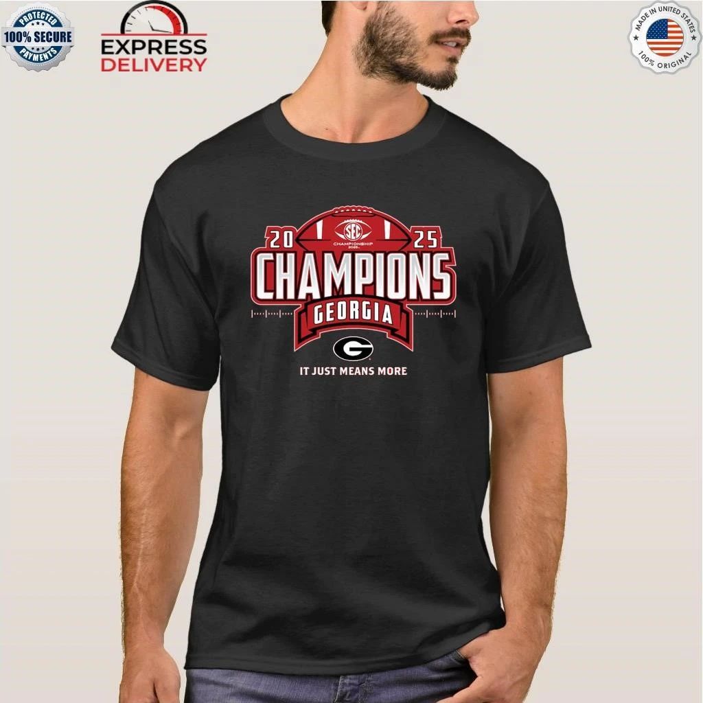 Georgia Bulldogs 2025 SEC Football Champions Locker Room Shirt