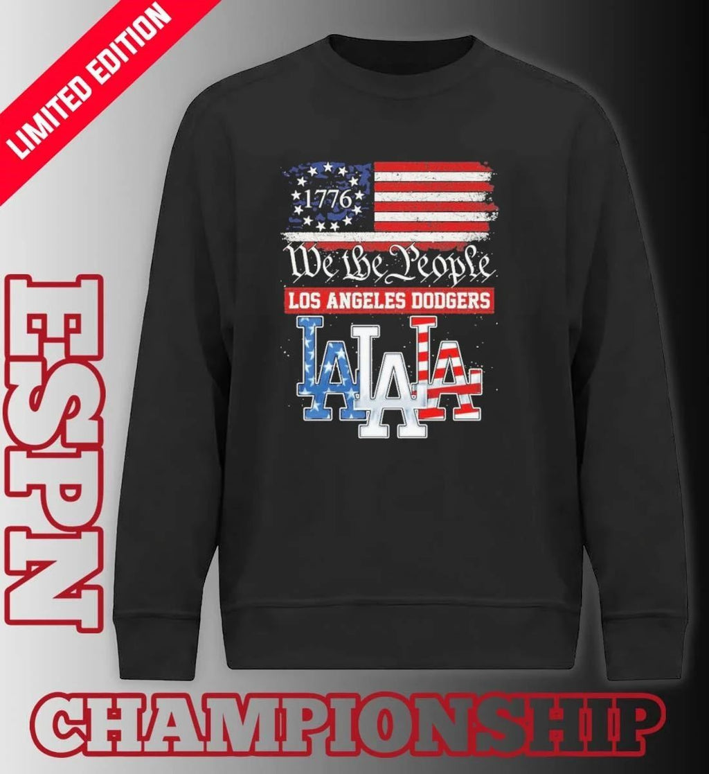 We The People Los Angeles Dodgers Red White Blue Shirt