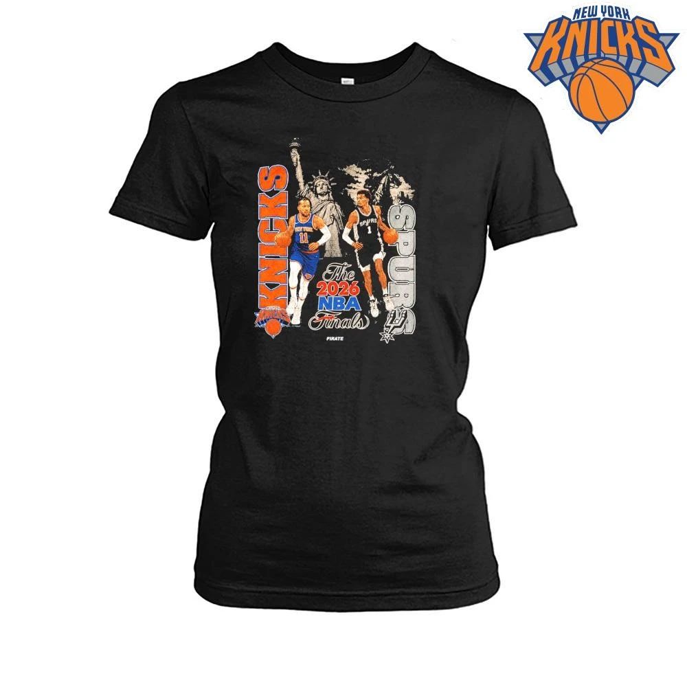 New York Knicks Jalen Brunson vs San Antonio Spurs Victor Wembanyama Vintage Graphic NBA Finals 2026 Shirt