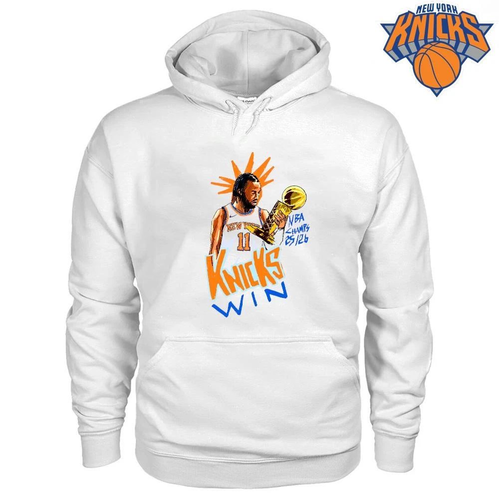 Jalen Brunson Holding Larry O Brien Trophy New York Knicks Win Art Shirt