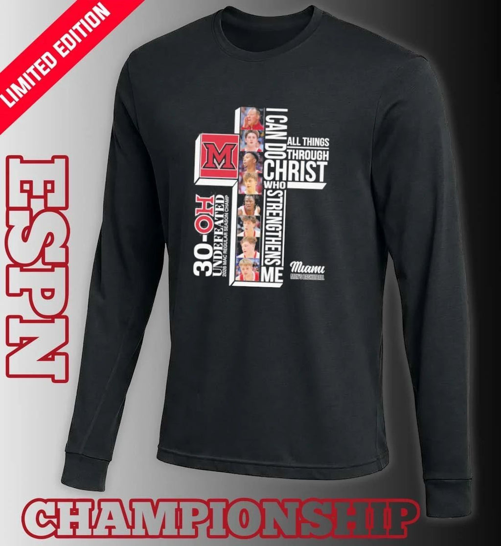 Miami Redhawks Basketball I Can Do All Things Through Christ Who Strengthens Me Shirt