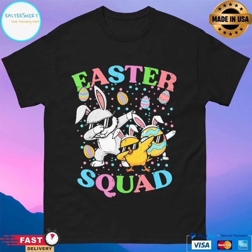 Easter Squad Bunny Dabbing Characters T-shirt
