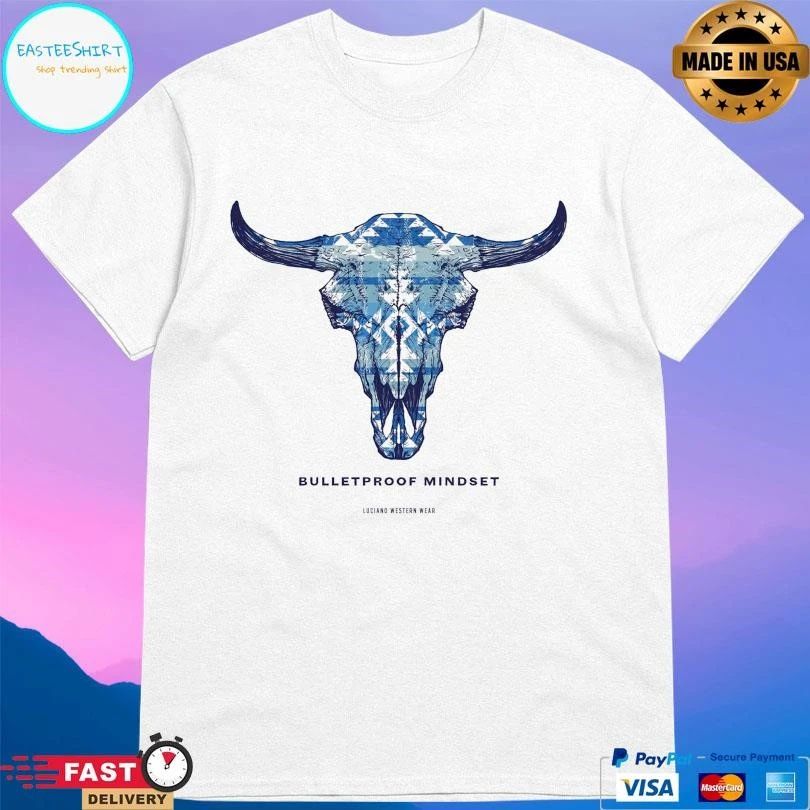 Bulletproof Mindset Luciano Western Wear Aztec Skull T-shirts