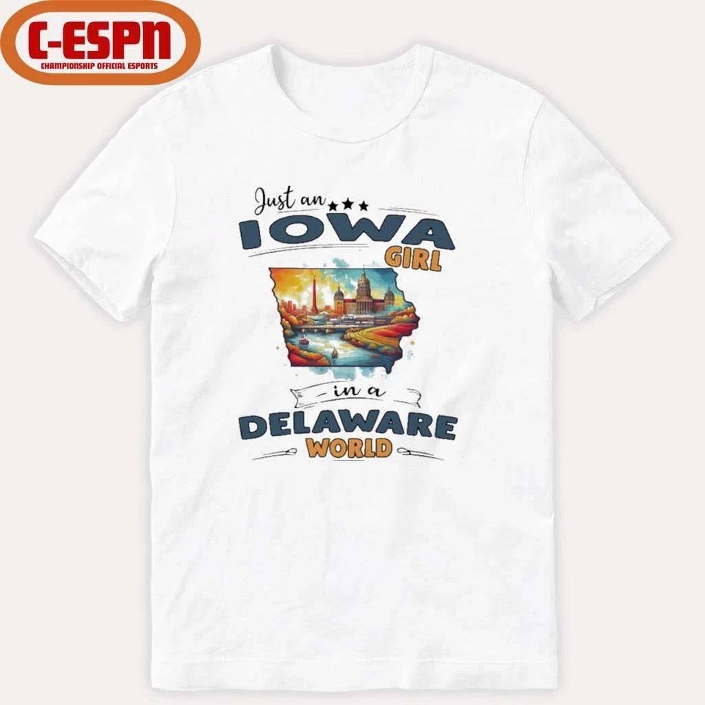 Just An Iowa Girl In A Delaware World Retro Shirt