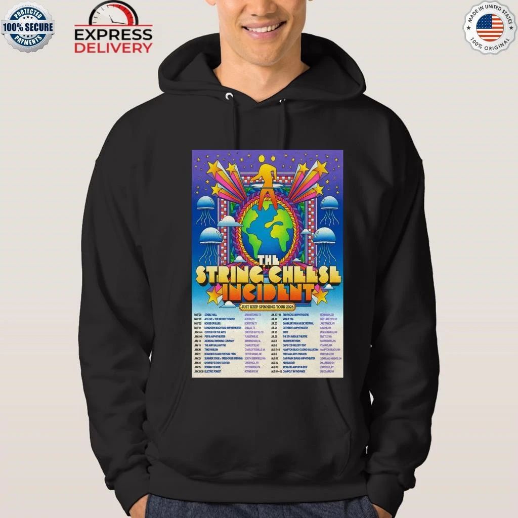 The String Cheese Incident Just Keep Spinning 2026 Shows Shirt