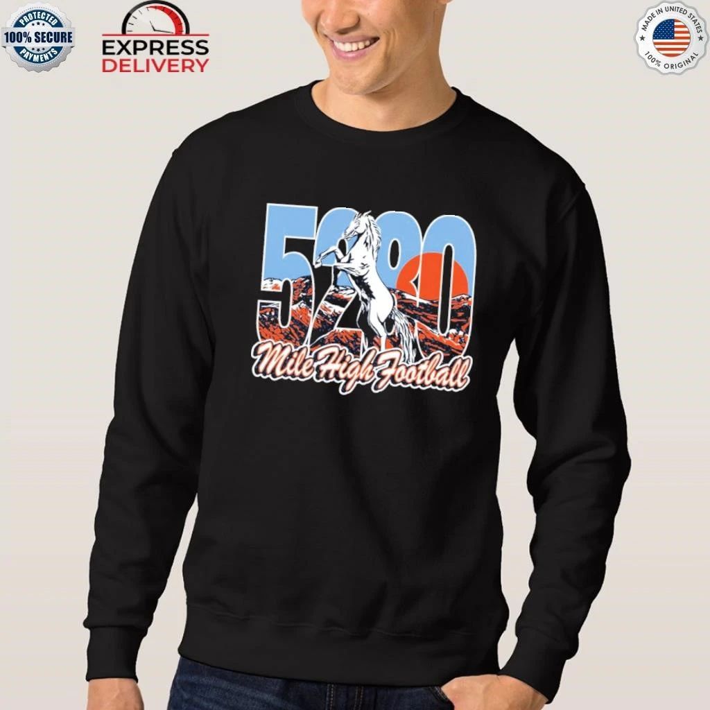 5280 Mile High Football Shirt
